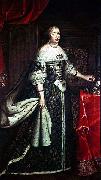Apres Beaubrun Anne d'Autriche en costume royal oil